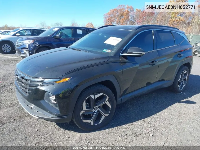 2022 Hyundai Tucson Limited VIN: 5NMJECAE0NH052771 Lot: 40758958