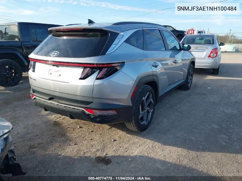 2022 Hyundai Tucson Sel VIN: 5NMJF3AE1NH100484 Lot: 40774775