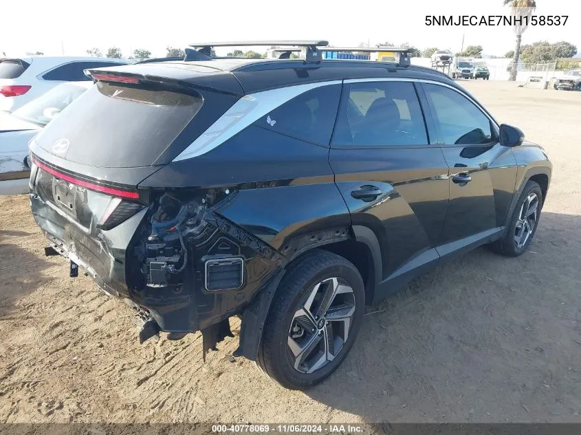 2022 Hyundai Tucson Limited VIN: 5NMJECAE7NH158537 Lot: 40778069