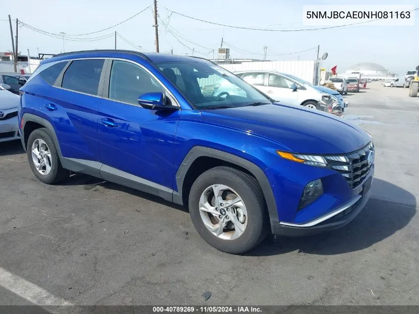 2022 Hyundai Tucson Sel VIN: 5NMJBCAE0NH081163 Lot: 40789269