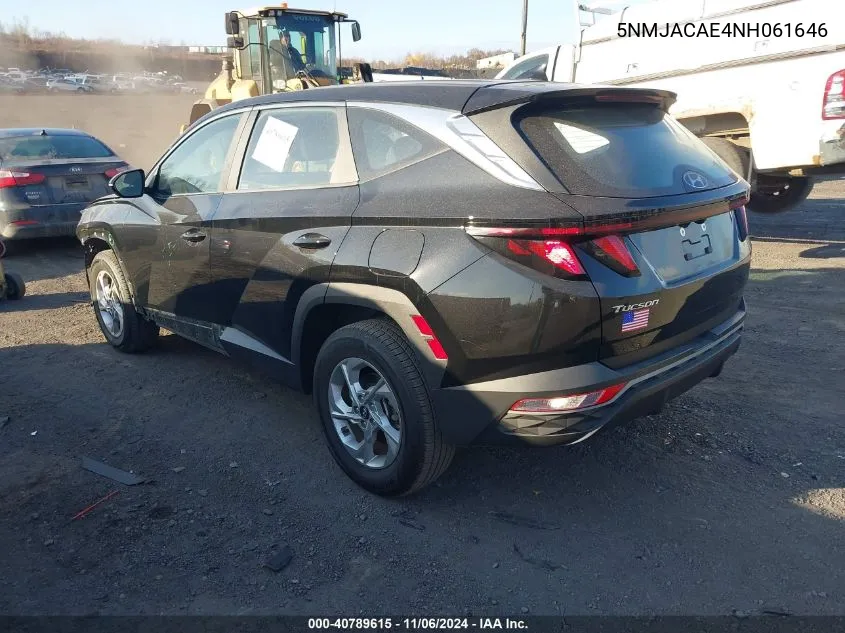 2022 Hyundai Tucson Se VIN: 5NMJACAE4NH061646 Lot: 40789615