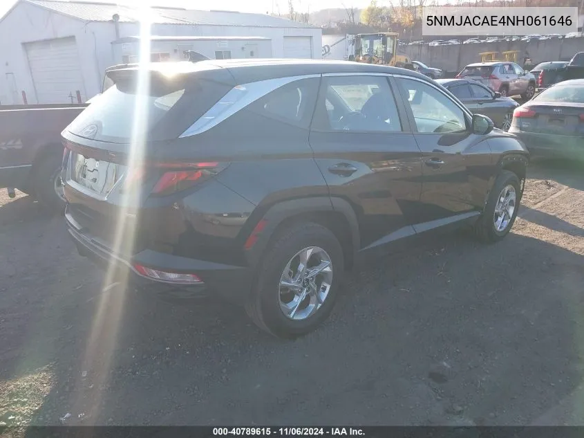 2022 Hyundai Tucson Se VIN: 5NMJACAE4NH061646 Lot: 40789615