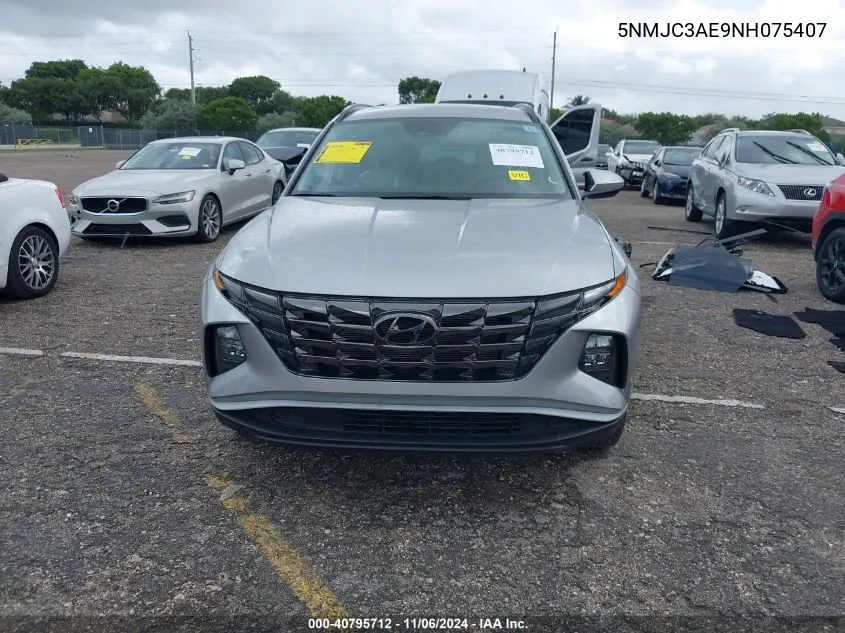 2022 Hyundai Tucson Sel VIN: 5NMJC3AE9NH075407 Lot: 40795712