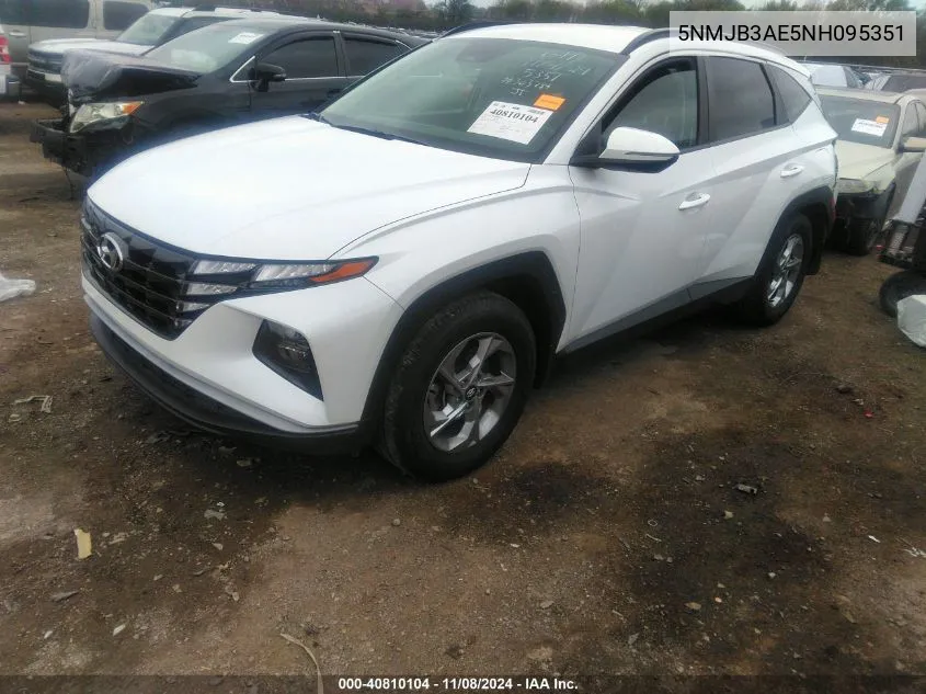 2022 Hyundai Tucson Sel VIN: 5NMJB3AE5NH095351 Lot: 40810104