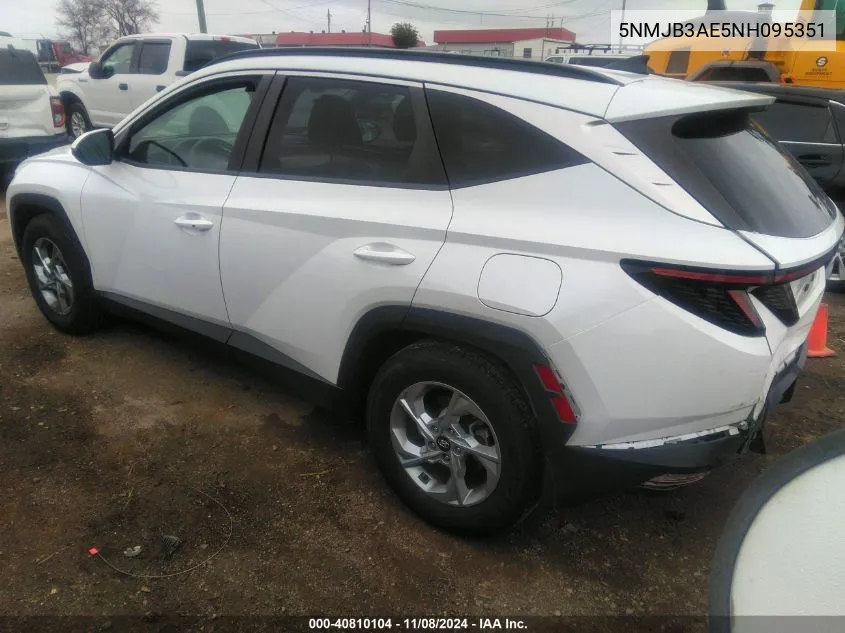 2022 Hyundai Tucson Sel VIN: 5NMJB3AE5NH095351 Lot: 40810104