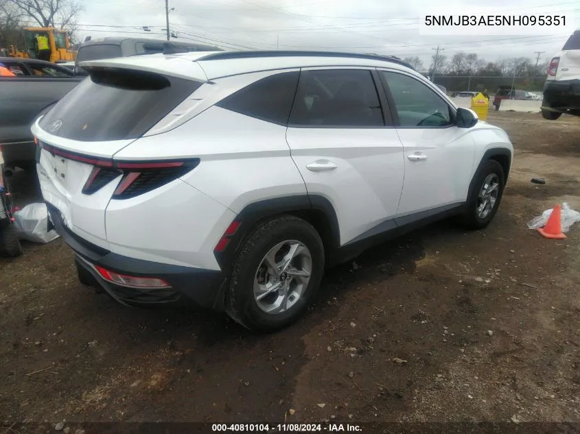 2022 Hyundai Tucson Sel VIN: 5NMJB3AE5NH095351 Lot: 40810104