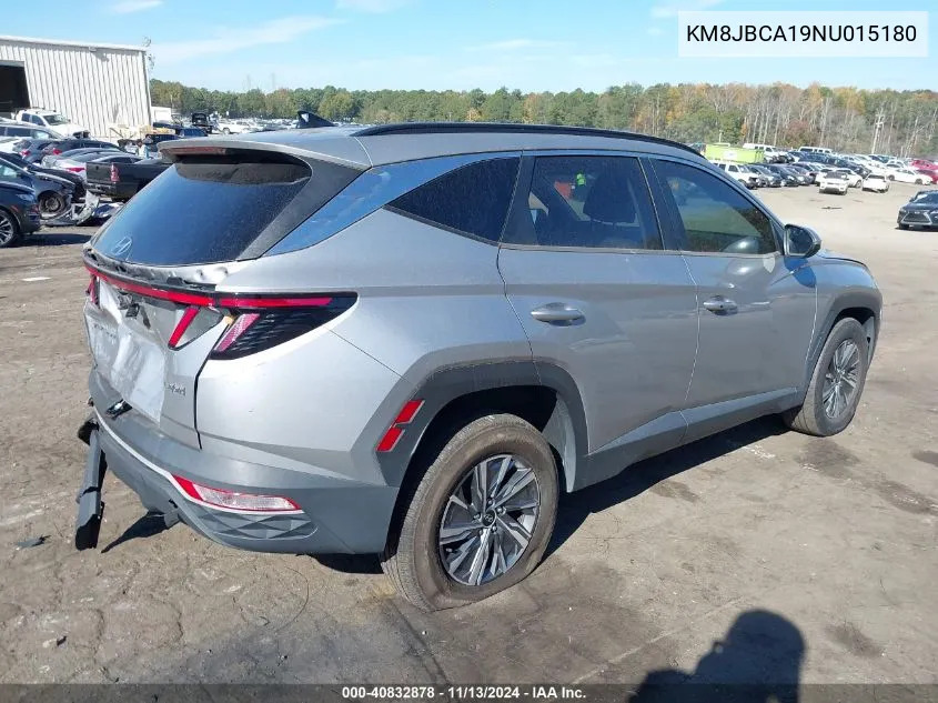 2022 Hyundai Tucson Hybrid Blue VIN: KM8JBCA19NU015180 Lot: 40832878