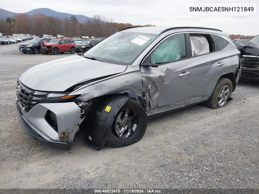 2022 Hyundai Tucson Sel VIN: 5NMJBCAE5NH121849 Lot: 40872470