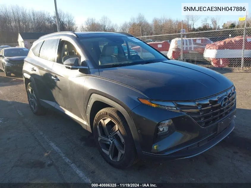 2022 Hyundai Tucson Limited VIN: 5NMJECAE3NH047886 Lot: 40886325