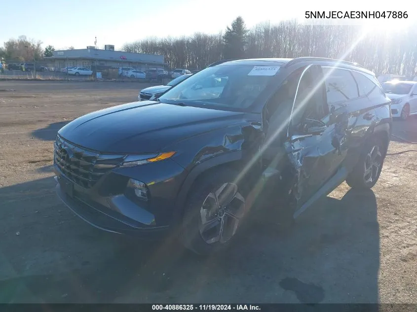 2022 Hyundai Tucson Limited VIN: 5NMJECAE3NH047886 Lot: 40886325