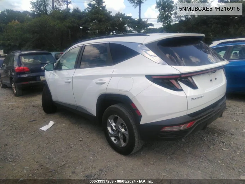 2023 Hyundai Tucson Sel VIN: 5NMJBCAE5PH216916 Lot: 39997289