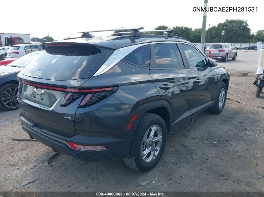 2023 Hyundai Tucson Sel VIN: 5NMJBCAE2PH281531 Lot: 40060863