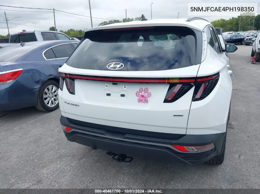 2023 Hyundai Tucson Sel VIN: 5NMJFCAE4PH198350 Lot: 40461700