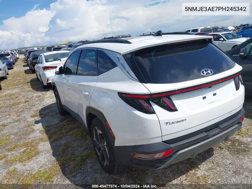 2023 Hyundai Tucson Limited VIN: 5NMJE3AE7PH245342 Lot: 40477074