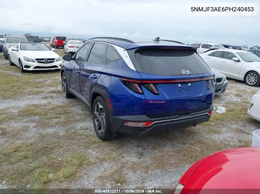 2023 Hyundai Tucson Sel VIN: 5NMJF3AE6PH240453 Lot: 40512211