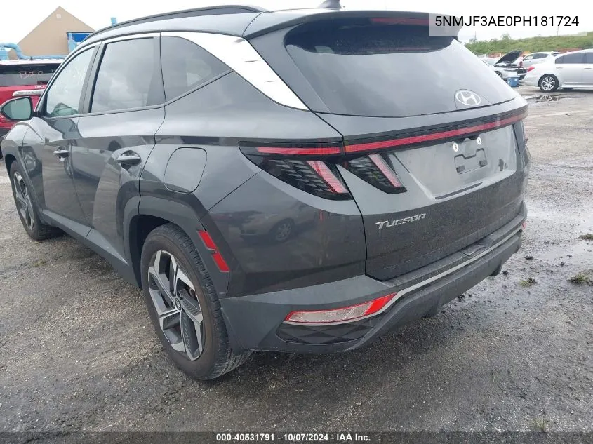 2023 Hyundai Tucson Sel VIN: 5NMJF3AE0PH181724 Lot: 40531791