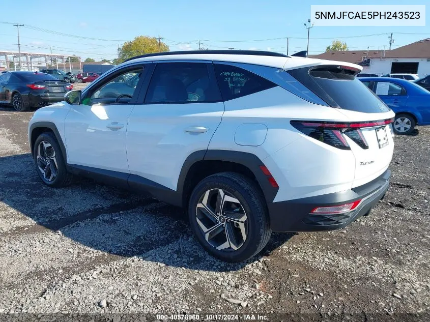 2023 Hyundai Tucson Sel VIN: 5NMJFCAE5PH243523 Lot: 40578960