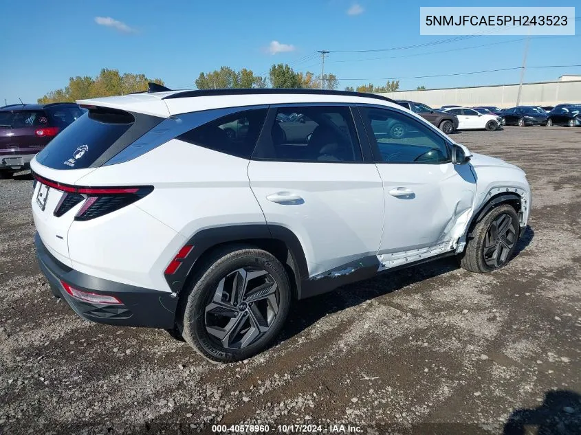 2023 Hyundai Tucson Sel VIN: 5NMJFCAE5PH243523 Lot: 40578960