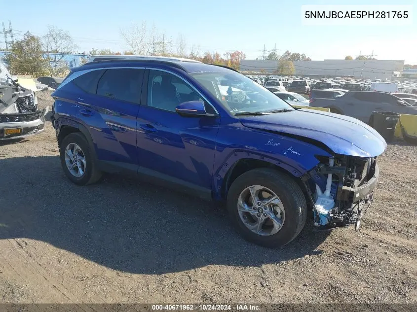 2023 Hyundai Tucson Sel VIN: 5NMJBCAE5PH281765 Lot: 40671962