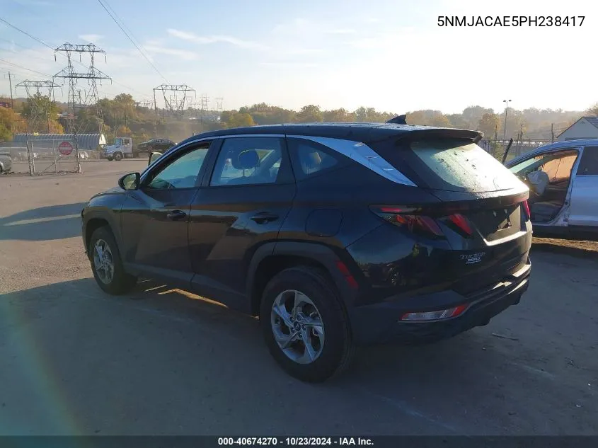 2023 Hyundai Tucson Se VIN: 5NMJACAE5PH238417 Lot: 40674270