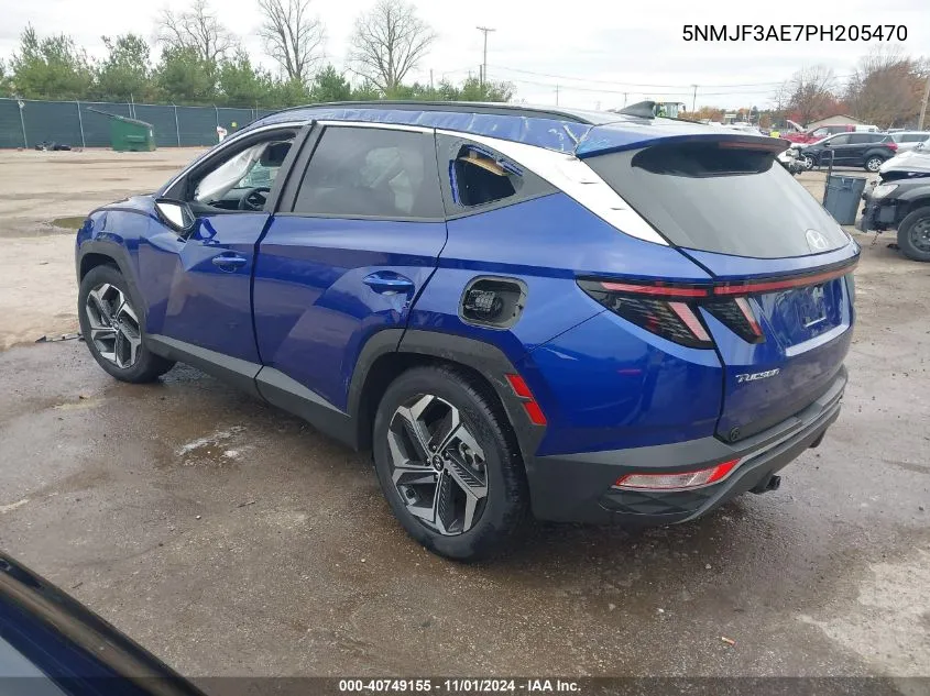 2023 Hyundai Tucson Sel VIN: 5NMJF3AE7PH205470 Lot: 40749155