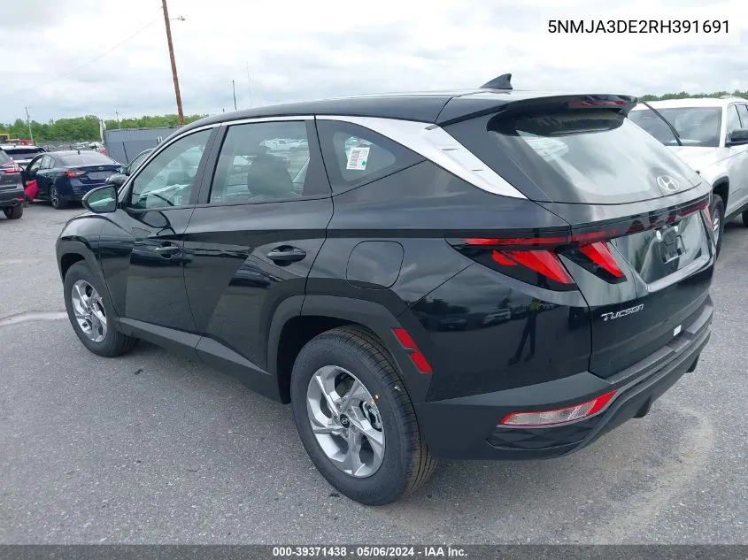 2024 Hyundai Tucson Se VIN: 5NMJA3DE2RH391691 Lot: 39371438