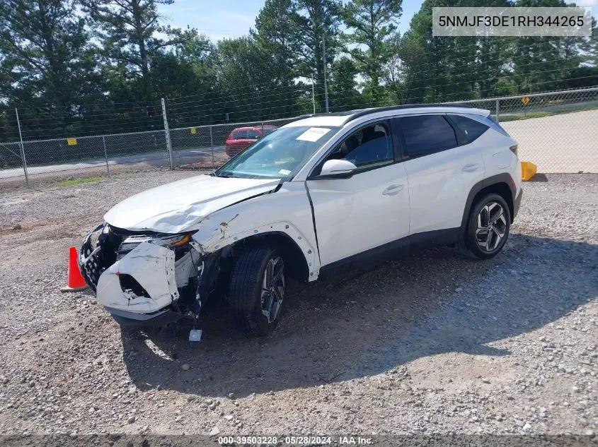 2024 Hyundai Tucson Sel VIN: 5NMJF3DE1RH344265 Lot: 39503228