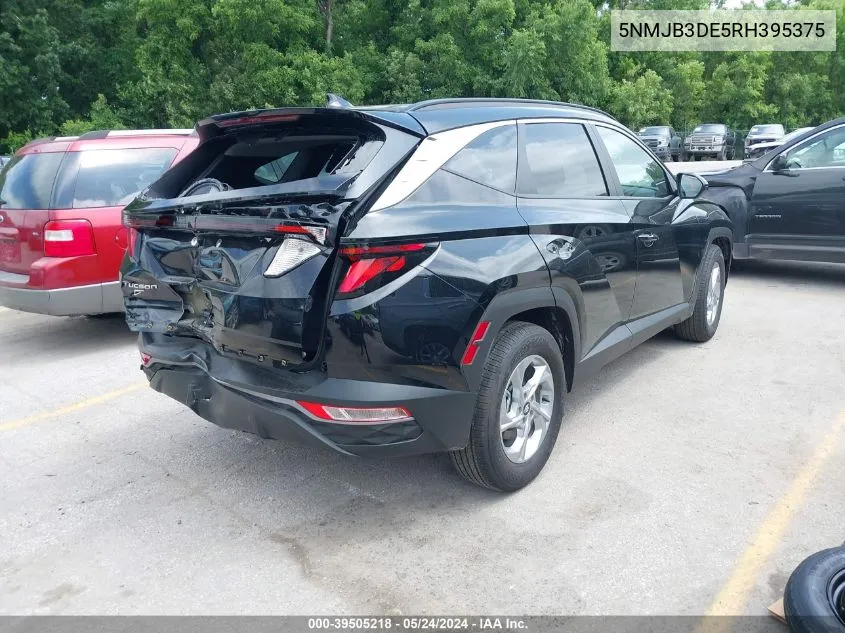 2024 Hyundai Tucson Sel VIN: 5NMJB3DE5RH395375 Lot: 39505218