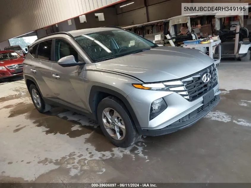 2024 Hyundai Tucson Sel VIN: 5NMJBCDE4RH349195 Lot: 39606897