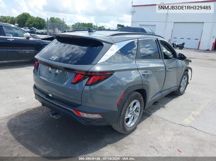 2024 Hyundai Tucson Sel VIN: 5NMJB3DE1RH329485 Lot: 39839138