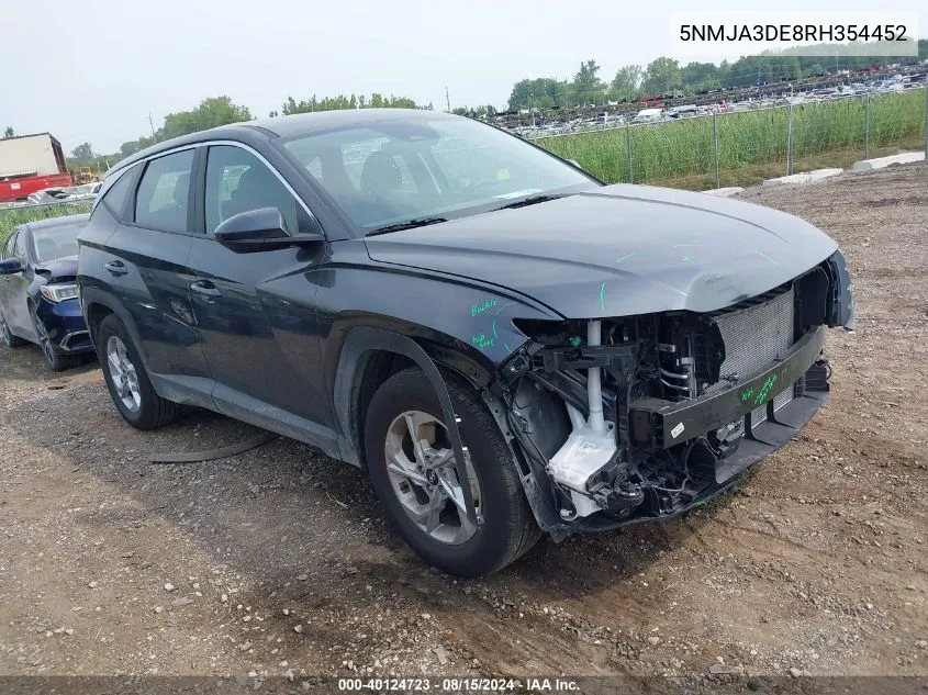 2024 Hyundai Tucson Se VIN: 5NMJA3DE8RH354452 Lot: 40124723