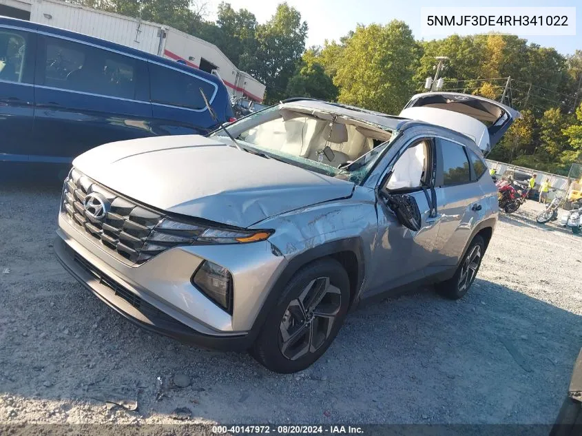 2024 Hyundai Tucson Sel VIN: 5NMJF3DE4RH341022 Lot: 40147972