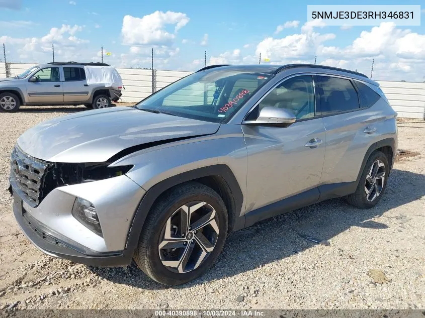 2024 Hyundai Tucson Limited VIN: 5NMJE3DE3RH346831 Lot: 40390898