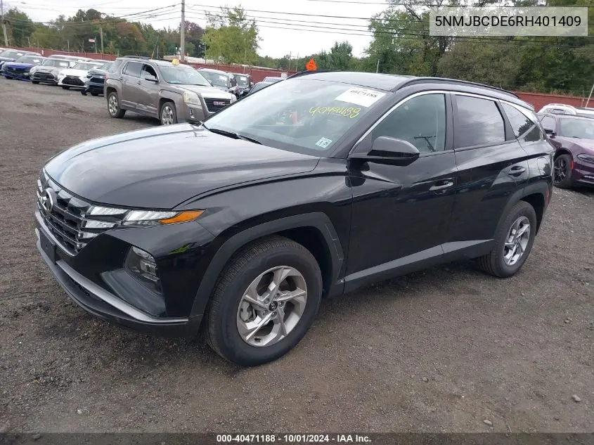 2024 Hyundai Tucson Sel VIN: 5NMJBCDE6RH401409 Lot: 40471188