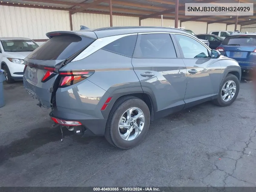 2024 Hyundai Tucson Sel VIN: 5NMJB3DE8RH324929 Lot: 40493085