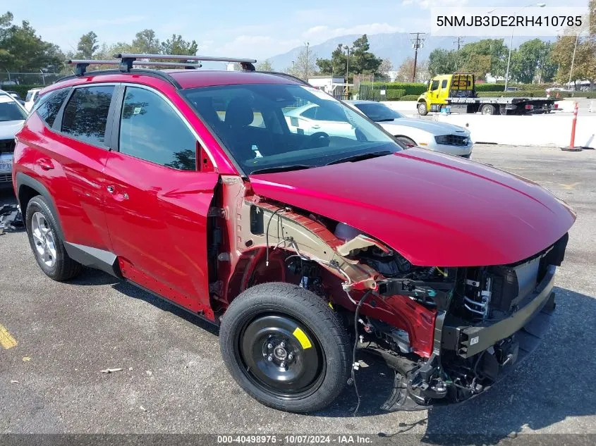 2024 Hyundai Tucson Sel VIN: 5NMJB3DE2RH410785 Lot: 40498975