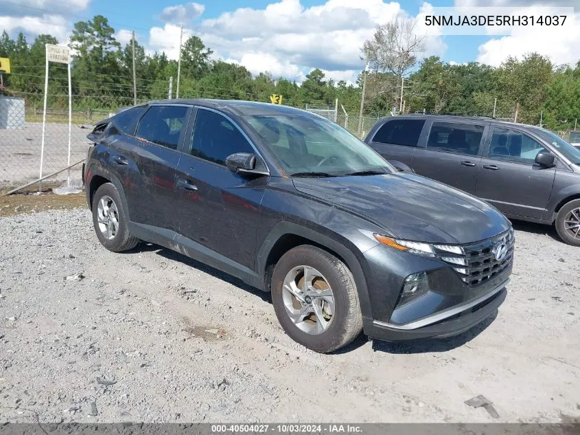 2024 Hyundai Tucson Se VIN: 5NMJA3DE5RH314037 Lot: 40504027