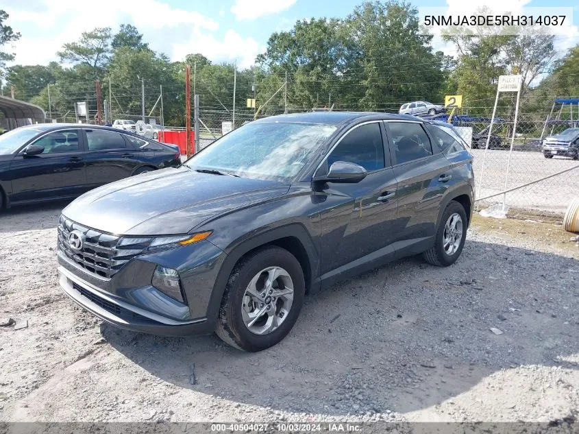 2024 Hyundai Tucson Se VIN: 5NMJA3DE5RH314037 Lot: 40504027