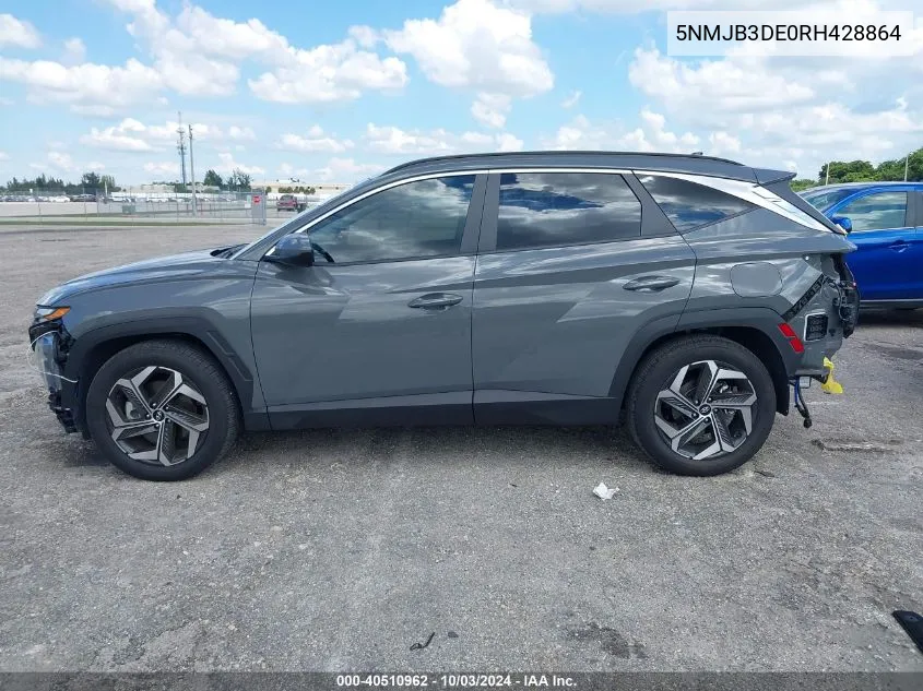 2024 Hyundai Tucson Sel VIN: 5NMJB3DE0RH428864 Lot: 40510962