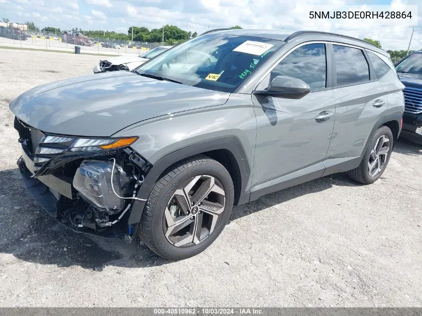 2024 Hyundai Tucson Sel VIN: 5NMJB3DE0RH428864 Lot: 40510962