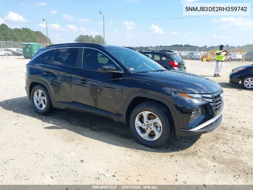 2024 Hyundai Tucson Sel VIN: 5NMJB3DE2RH359742 Lot: 40531037