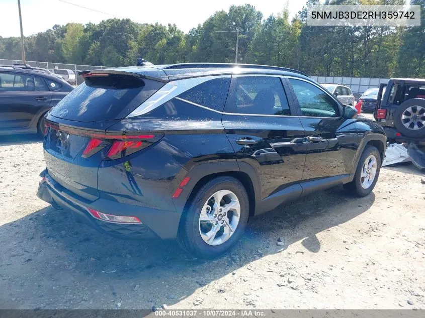 2024 Hyundai Tucson Sel VIN: 5NMJB3DE2RH359742 Lot: 40531037