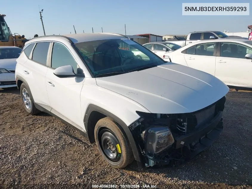 2024 Hyundai Tucson Sel VIN: 5NMJB3DEXRH359293 Lot: 40562882