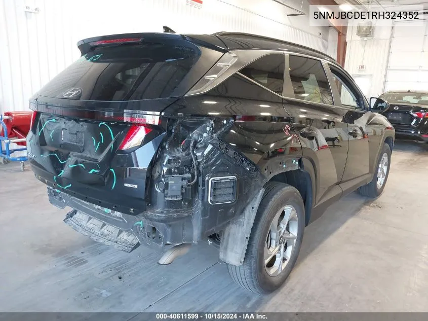 2024 Hyundai Tucson Sel VIN: 5NMJBCDE1RH324352 Lot: 40611599