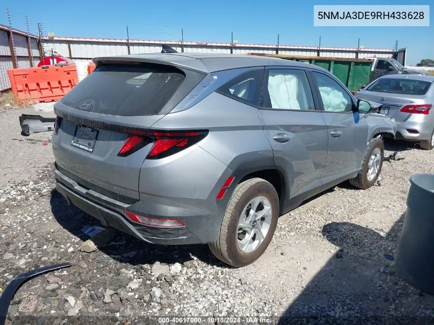 2024 Hyundai Tucson Se VIN: 5NMJA3DE9RH433628 Lot: 40617000