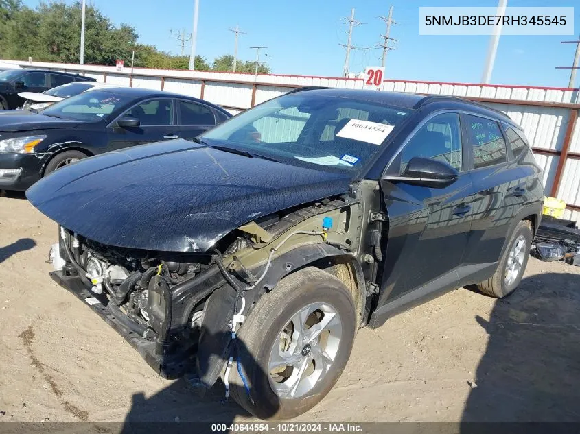 2024 Hyundai Tucson Sel VIN: 5NMJB3DE7RH345545 Lot: 40644554