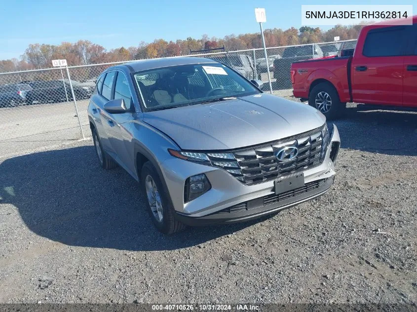 2024 Hyundai Tucson Se VIN: 5NMJA3DE1RH362814 Lot: 40710526