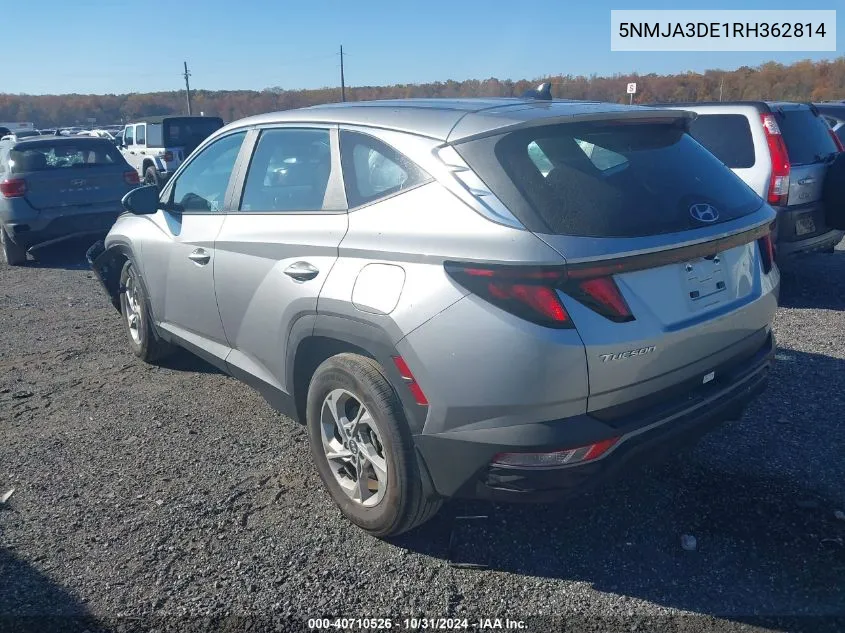 2024 Hyundai Tucson Se VIN: 5NMJA3DE1RH362814 Lot: 40710526