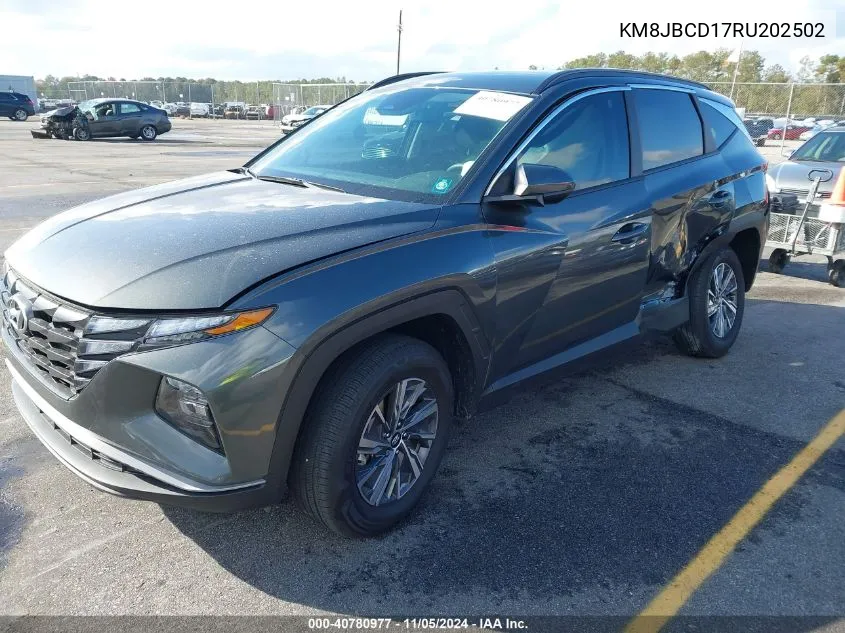 2024 Hyundai Tucson Hybrid Blue VIN: KM8JBCD17RU202502 Lot: 40780977