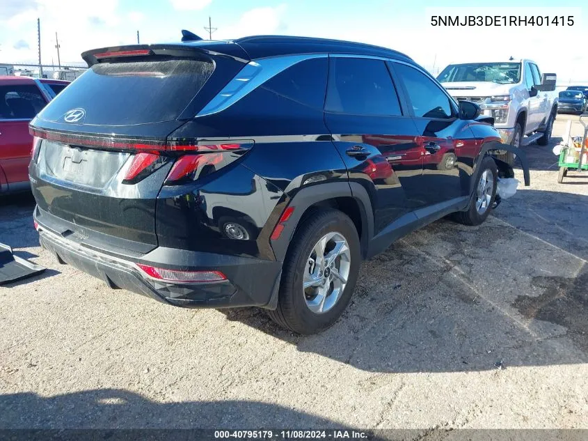 2024 Hyundai Tucson Sel VIN: 5NMJB3DE1RH401415 Lot: 40795179